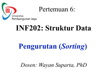 INF202: Struktur Data Pengurutan (Sorting