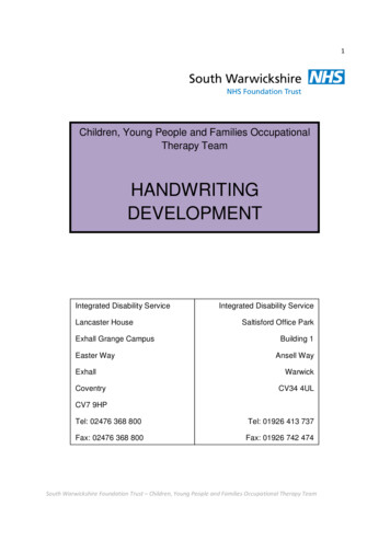 Handwriting Development - Swft.nhs.uk