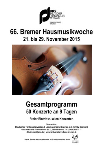 66. Bremer Hausmusikwoche