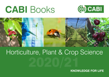 Horticulture, Plant & Crop Science 2020/21