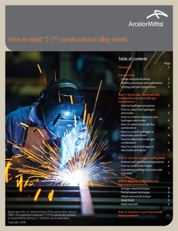 How To Weld “T-1” Constructional Alloy Steels
