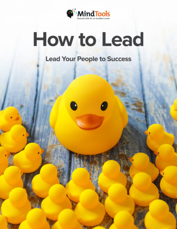 How To Lead - Mind Tools