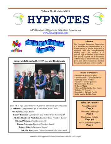 Hypnotes March 2018 - Hypnosis Education Association