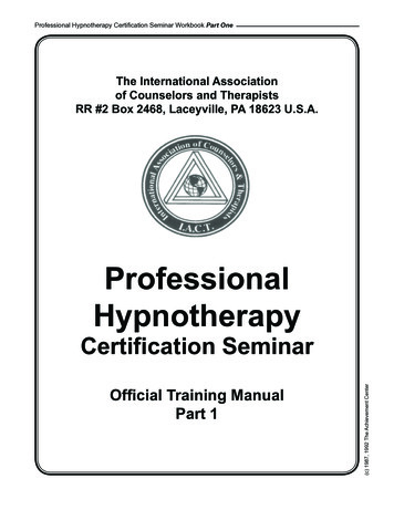 Professional Hypnotherapy - Master Hypnosis Training