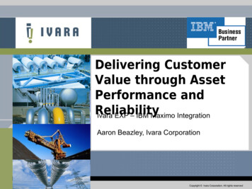 Delivering Customer Value Through Asset Performance And .