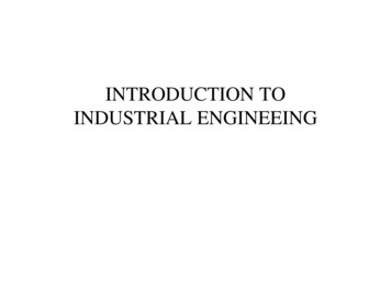 INTRODUCTION TO INDUSTRIAL ENGINEEING