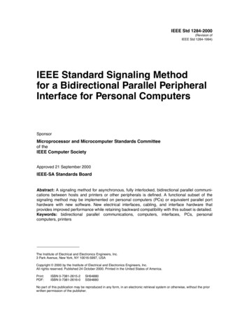 IEEE Standard Signaling Method For A Bidirectional .