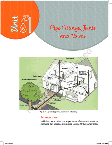 5 Pipe Fittings, Joints And Valves