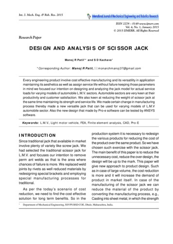 DESIGN AND ANALYSIS OF SCISSOR JACK - IJMERR