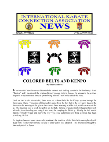 COLORED BELTS AND KENPO - Karate Connection