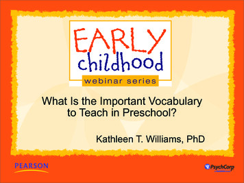 What Is The Important Vocabulary To Teach In Preschool?