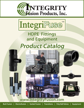 HDPE Fittings And Equipment Product Catalog