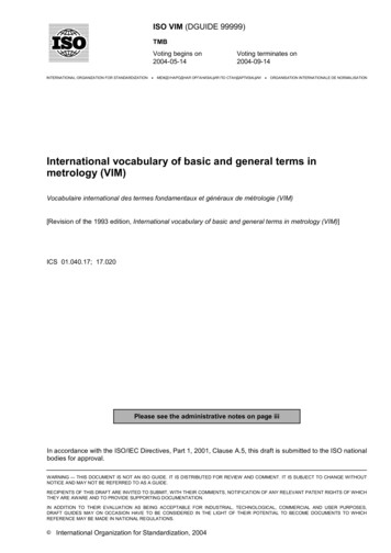 International Vocabulary Of Basic And General Terms In .