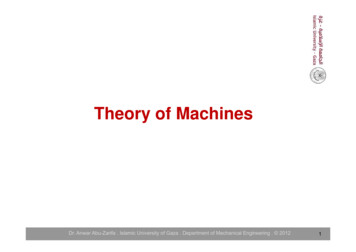Theory Of Machines - Site.iugaza.edu.ps