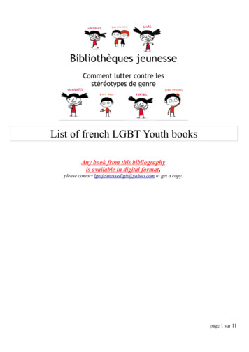 List Of French LGBT Youth Books - WordPress 