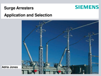 Surge Arresters Application And Selection