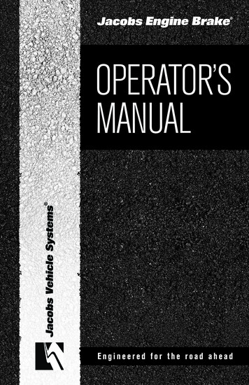 OPERATOR’S MANUAL - Jacobs Vehicle Systems