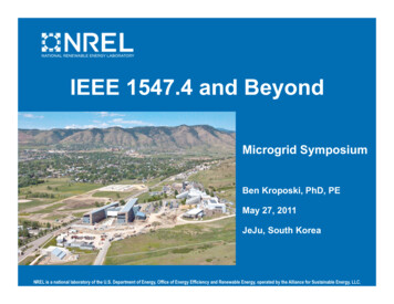 IEEE 1547.4 And Beyond - Microgrid-symposiums 