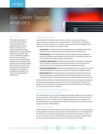 JSA Series Secure Analytics - NetworkScreen.co.uk