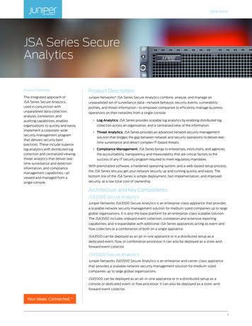 JSA Series Secure Analytics - Miera .tr