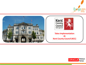 Taleo Implementation At Kent County Council (KCC)