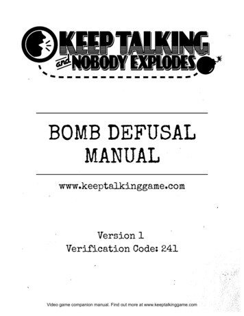 MANUAL BOMB DEFUSAL