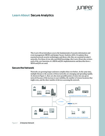 Learn About Secure Analytics - Juniper