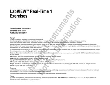 LabVIEW Real-Time 1 Exercises - CERN