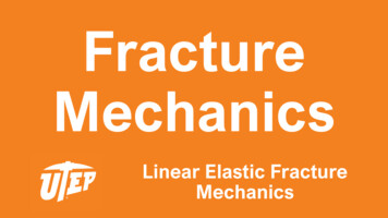 Fracture Mechanics - University Of Texas At El Paso