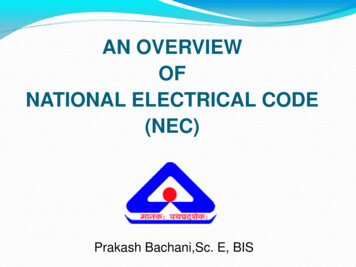AN OVERVIEW OF NATIONAL ELECTRICAL CODE (NEC)