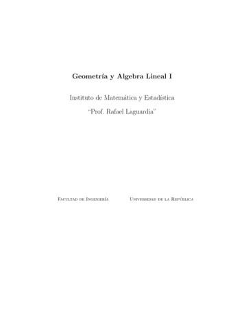 Geometr ıa Y Algebra Lineal I - Fing.edu.uy