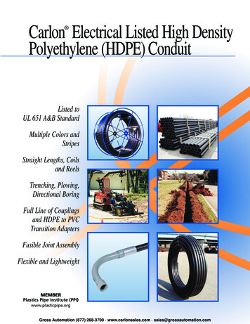 Carlon Electrical Listed High Density Polyethylene (HDPE .