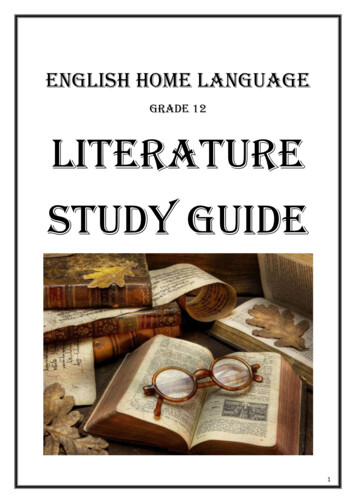 Grade 12 Literature Study Guide - WordPress 