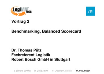 Vortrag 2 Benchmarking, Balanced Scorecard