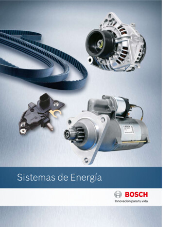 Sistemas De Energía - Bosch Autopartes