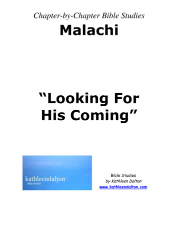 Chapter-by-Chapter Bible Studies Malachi