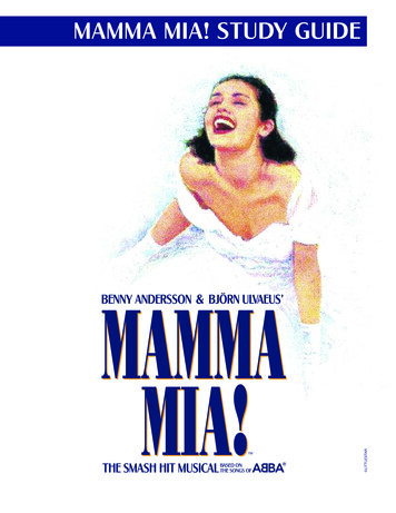 MAMMA MIA! STUDY GUIDE - Broadway Educators