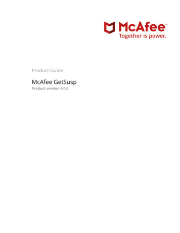 McAfee GetSusp 4.0.0 Product Guide