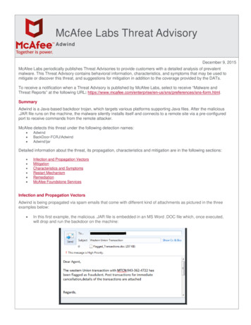 McAfee Labs Threat Advisory