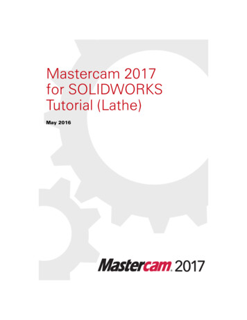 Mastercam 2017 For SOLIDWORKS Tutorial (Lathe)