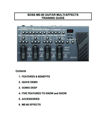 BOSS ME-80 Training Guide - Roland