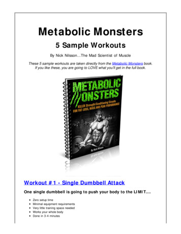 Metabolic Monsters - 5 Sample Workouts - Fitstep 