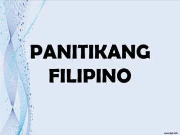 PANITIKANG FILIPINO