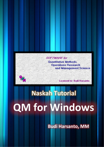 Naskah Tutorial QM For Windows - WordPress 