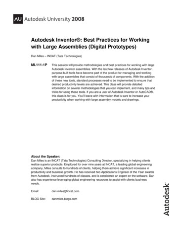 Autodesk Inventor : Best Practices For Working With Large .