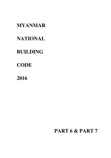 MYANMAR NATIONAL BUILDING CODE 2016