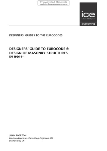 DESIGNERS’ GUIDE TO EUROCODE 6: DESIGN OF MASONRY 