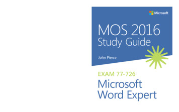 : Word 2016 Expert MOS 2016 - Wa