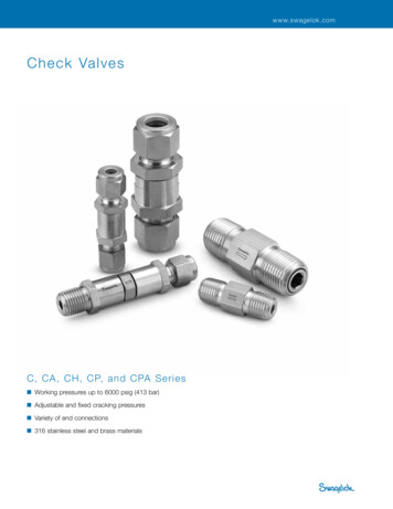 Check Valves, C, CA, CH, CP, And CPA Series (MS-01-176;rev .
