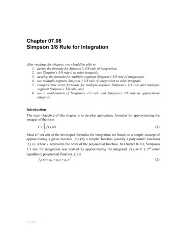 Simpson 3/8 Rule For Integration